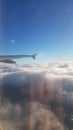 Sky outside plane Royalty Free Stock Photo