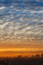 Sky over the city, clouds