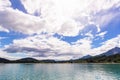 sky over Faaker see in Ausrian Alps, Carinthia region Royalty Free Stock Photo