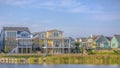 Sky over homes and Oquirrh Lake in Daybreak Utah Royalty Free Stock Photo