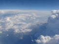 Sky panorama of the aircraft illuminator at an altitude of 9000 m above sea level.