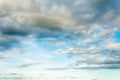 Sky panorama background with colorful clouds and lines of light.