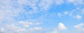 Sky panorama background with mixed clouds, cumulus and fleecy Royalty Free Stock Photo