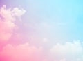 Sky Pink And Blue Colors. Sky Abstract Background Blur Light Grain