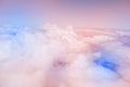 Sky pink and blue colors.sky abstract background. High angle shots taken from the plane. Sweet pastel blu