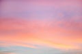 Sky in the pink and blue colors. effect of light pastel colored of sunset clouds cloud on the sunset sky background Royalty Free Stock Photo