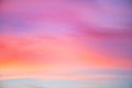 Sky in the pink and blue colors. effect of light pastel colored of sunset clouds cloud on the sunset sky background Royalty Free Stock Photo