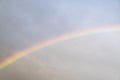 Sky rainbow. Sky rainbow over the clouds. Rainbow sky landscape. Rainbow background. Rainbow sunset. Beautiful colourful rainbow i Royalty Free Stock Photo