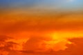 Sky red in sunset and cloud, beautiful colorful evening nature space for add text Royalty Free Stock Photo