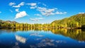 The sky is reflected in lake Royalty Free Stock Photo