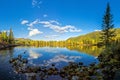 The sky is reflected in lake Royalty Free Stock Photo