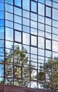 Sky reflections in the glass wall. Royalty Free Stock Photo