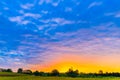Scenery in the sunset Royalty Free Stock Photo