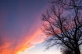 Sky's Canvas: Dusk's Brushstroke Royalty Free Stock Photo