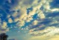 Sky scape of clouds. Cloudy sky. Rainy weather. Dramatic clouds. Dramatic background. Royalty Free Stock Photo