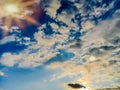 Sky scape of clouds. Cloudy sky. Rainy weather. Dramatic clouds. Dramatic background. Royalty Free Stock Photo