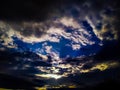 Sky scape of clouds. Cloudy sky. Rainy weather. Dramatic clouds. Dramatic background. Royalty Free Stock Photo