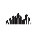 Sky scraper building logo design template Royalty Free Stock Photo