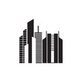Sky scraper building logo design template Royalty Free Stock Photo