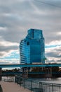 Sky scraper on the horizon in Grand Rapids Michigan