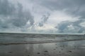 Sky, sea and clouds. Stormy clouds over gulf of Thailand. Koh Chang island
