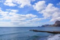 The sky, the sea, the fishermen. Sudak. Crimea Royalty Free Stock Photo