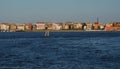 Between sky and sea a line of houses in the province of Venice Pellestrina