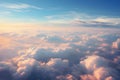 Sky, shot from the perspective of an airplane cabin Royalty Free Stock Photo