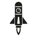 Sky shuttle icon simple vector. Space fire