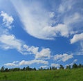 The sky is Siberian, summer, hot, alluring, and so beautiful! Royalty Free Stock Photo