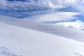 Sky and slopes sunny winter landscape