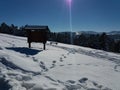 Sky and snow on sunnyday