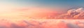 sky with soft hues of peach fuzz color, creating a tranquil and beautiful background.