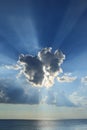 Sky with storm cloud above the sea.