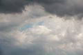 The Sky before storm and heavy rain coming. Sky with dark gray cloud. The sky in rainy season Royalty Free Stock Photo