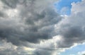 The Sky before storm and heavy rain coming. Sky with dark gray cloud. The sky in rainy season Royalty Free Stock Photo