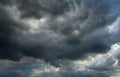 The Sky before storm and heavy rain coming. Sky with dark gray cloud. The sky in rainy season Royalty Free Stock Photo