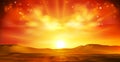 Sky Sun Sunrise Sunset Background Landscape Royalty Free Stock Photo