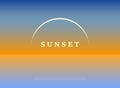 Sky sunset background. Sunrise colourful vector illustration. Gradient layout banner business concept Royalty Free Stock Photo
