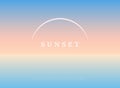 Sky sunset background. Sunrise colourful vector illustration. Gradient layout banner business concept Royalty Free Stock Photo