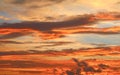 Sky in sunset and cloud, beautiful colorful evening nature Royalty Free Stock Photo