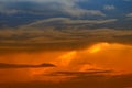 Sky in sunset and motion cloud, beautiful colorful evening nature space for add text Royalty Free Stock Photo