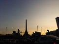 Sky at sunset , Victory Monument Bangkok , Thailand