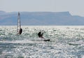 Sky-surfing and surfing on lake Kinneret