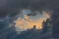 Sky of thunderstorm clouds Royalty Free Stock Photo