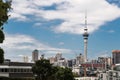 Sky Tower seen from Ponsonby Road, Auckland.