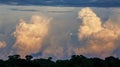 Dramatic sky with towering clouds Royalty Free Stock Photo