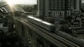 The Sky train in Bangkok with building, BTS Sky Train Royalty Free Stock Photo