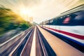 Sky train through the city center in Kuala Lumpur,motion blur Royalty Free Stock Photo