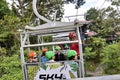 The Sky Tram with tourists aboard near Arenal, Costa Rica